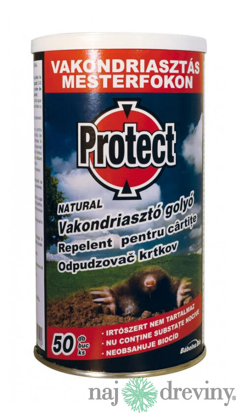Odpudzovač krtov PROTECT NATURAL, 50 ks guličiek