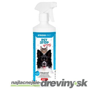Odpudzovač Strend Pro PET STOP, rozprašovač, 500 ml, prírodný plašič psov, na mačky, na psy, odplašovač