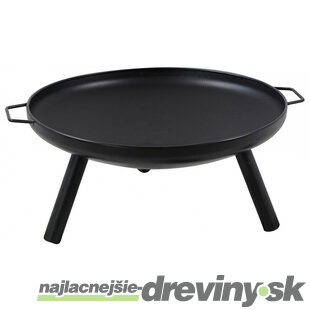 Ohnisko, BBQ, gril na drevené uhlie, kovové, okrúhle, 590x260 mm