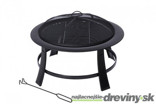 Ohnisko Grill, kovové, okrúhle, 76x50 cm