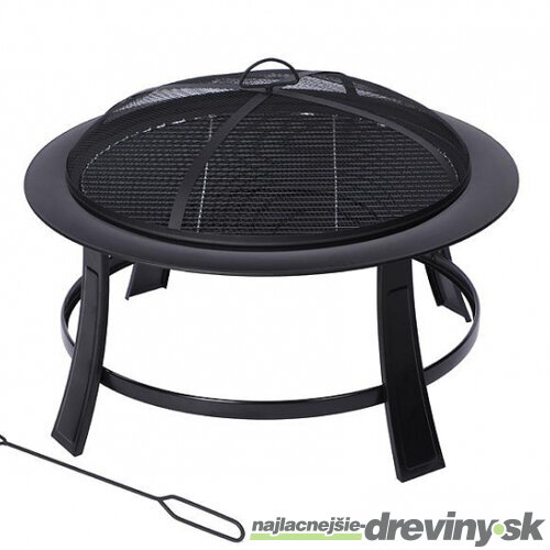 Ohnisko Grill, kovové, okrúhle, 76x50 cm