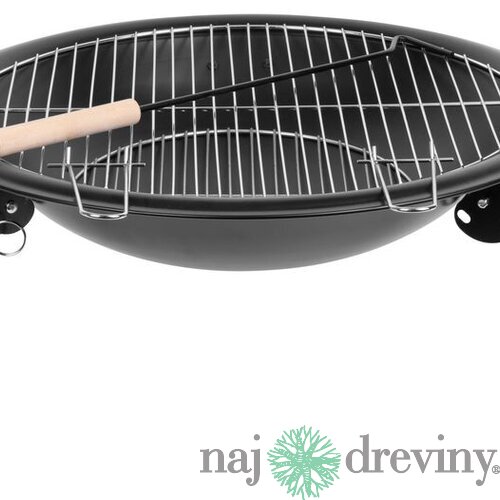 Ohnisko Homefire, BBQ, gril s roštom, na drevené uhlie, kovové, okrúhle, 545x400 mm
