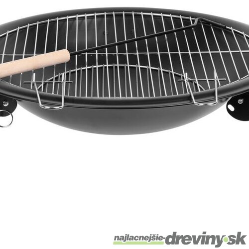 Ohnisko Homefire, BBQ, gril s roštom, na drevené uhlie, kovové, okrúhle, 545x400 mm