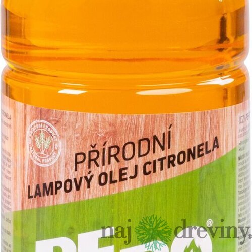 Olej PE-PO® lampový 1000 ml, prírodný, repelentný, proti komárom, Citronella