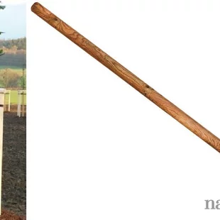 Oporný kôl na strom výška 250 cm, priemer 8 cm, guľatý