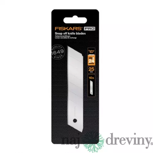 Ostrie FISKARS CARBONMAX odlamovací nôž 25mm 10ks 1048067