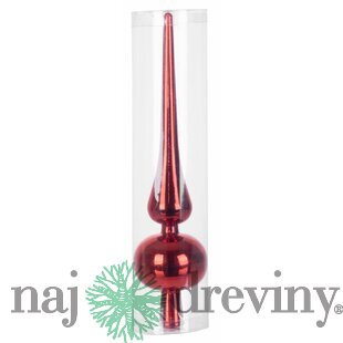 Ozdoba Vianoce, 1 ks, 25 cm, špic, červený, na vianočný stromček