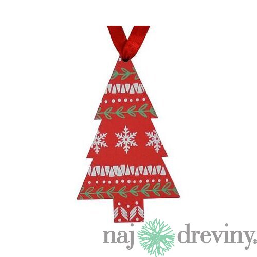 Ozdoba Vianoce, Jedlička, závesná, bal. 5 ks