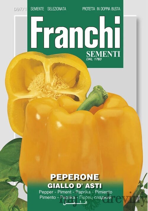 Paprika - GIALLO D‘ASTI - semená, 2 gramy
