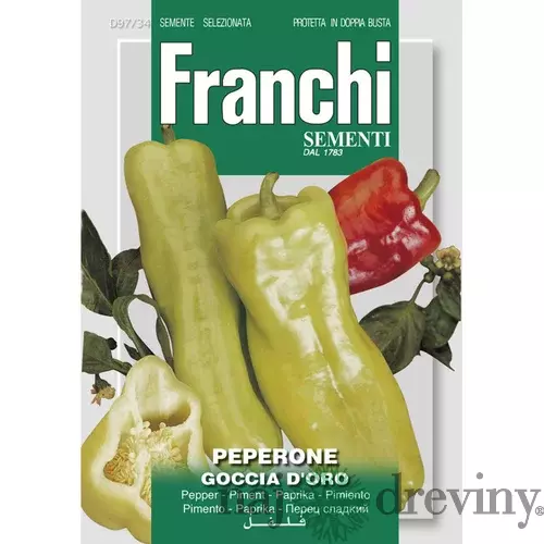 Paprika - GOCCIA D‘ORO - semená, 1 gram