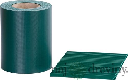 Páska EUROSTANDART tieniaca, zelená, 190mm, L-35m, s 20 klipsami, 450g/m2