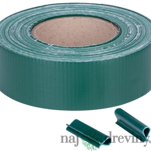 Páska EUROSTANDART tieniaca, zelená, 47,50mm, L-35m, s 20 klipsami, 450g/m2