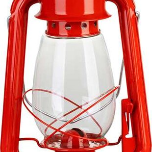 Petrolejová lampa červená, výška 30cm