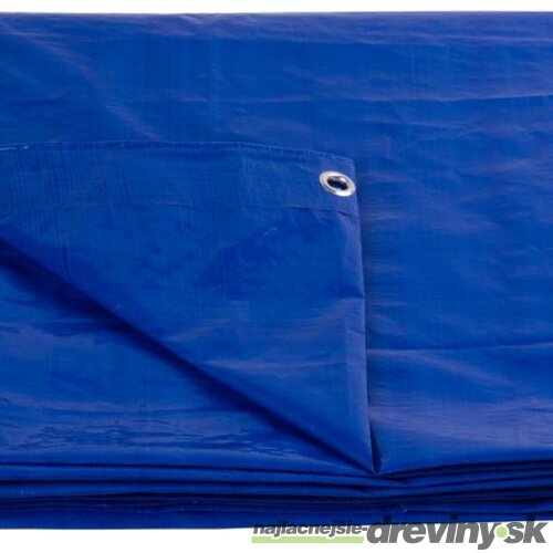 Plachta Tarpaulin Standard 10x15, zakrývacia, 80 g/m2, modrá, s okami