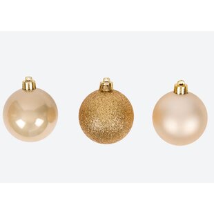 Plastové vianočné gule - zlaté mix (30ks)