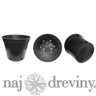 Plastový kvetináč čierny objem 10 l