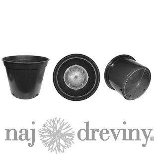 Plastový kvetináč čierny objem 20 l
