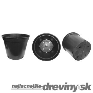Plastový kvetináč čierny objem 25 l