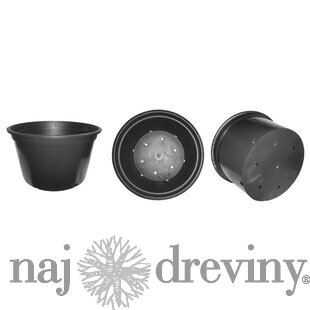 Plastový kvetináč čierny objem 35 l
