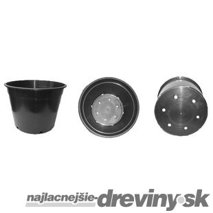 Plastový kvetináč čierny objem 45 l