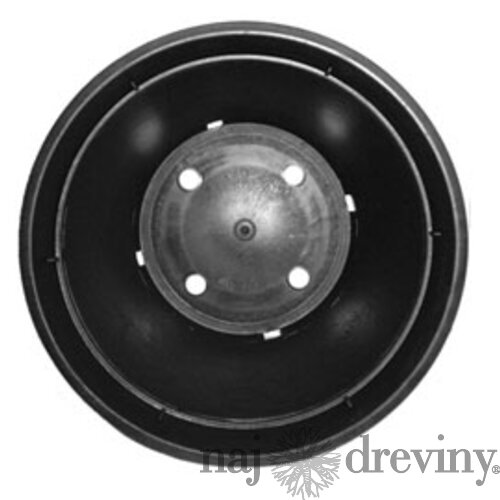 Plastový kvetináč čierny objem 7,5 l
