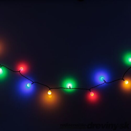 Reťaz MagicHome Vianoce Cherry Balls, 100x LED multicolor, IP44, 8 funkcií, osvetlenie, L-9,90 m 220V