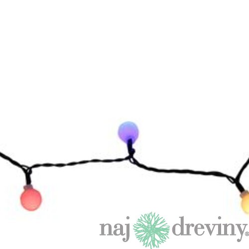 Reťaz MagicHome Vianoce Cherry Balls, 100x LED multicolor, IP44, 8 funkcií, osvetlenie, L-9,90 m 220V