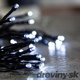 Reťaz Vianoce Ceibo, 48 LED studená biela, 8 funkcií, časovač, 3xAA, exteriér, osvetlenie, L-3,50 m
