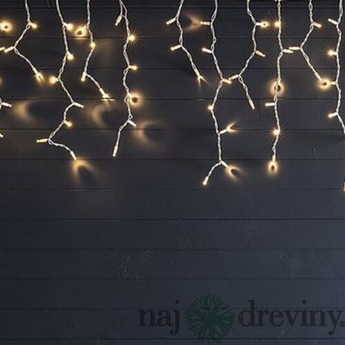 Reťaz Vianoce Icicle, 480 LED teplá biela, cencúľová, jednoduché svietenie, 230 V, 50 Hz, IP44, časovač, exteriér, L-12 m