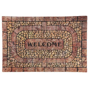 Rohožka MagicHome RBM 406, pred dvere, Welcome, guma, 89x58 cm