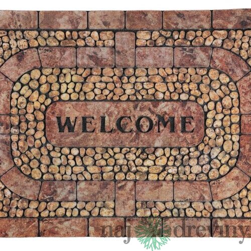 Rohožka MagicHome RBM 406, pred dvere, Welcome, guma, 89x58 cm