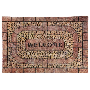 Rohožka MagicHome RBM 406, pred dvere, Welcome, guma, 89x58 cm