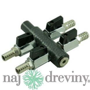 Rozdeľovač na hadicu 4-cestný 18 / 4 x 9 mm