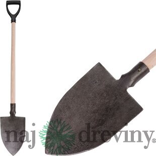 Rýľ Gardex 1250 g, špicatý, drevená násada D