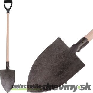 Rýľ Gardex 1250 g, špicatý, drevená násada D