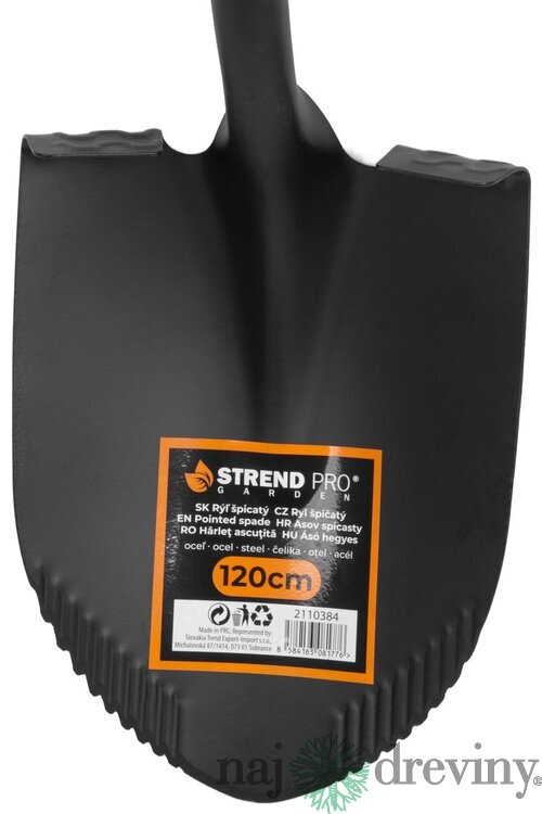 Rýľ Strend Pro Premium, špicatý, fiberglass, násada D 1230 mm