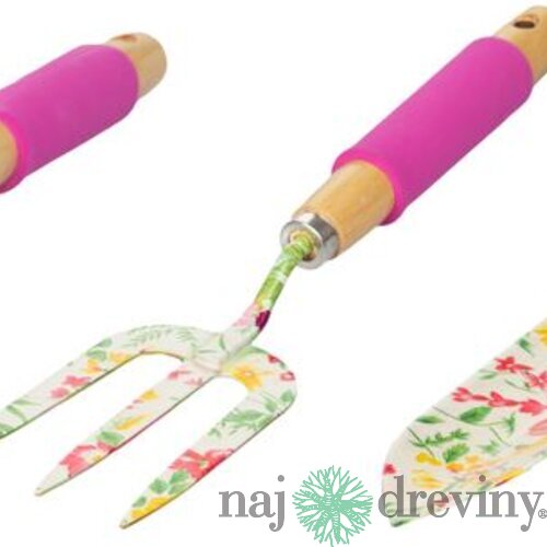 Sada náradia Strend Pro, záhradnícka, 3 dielna, potlač kvetov, Ladies line