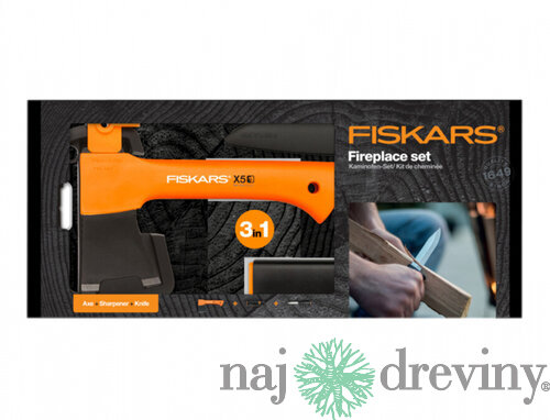 Set na oheň FISKARS sekera X5 + nôž + ostrič 1057913