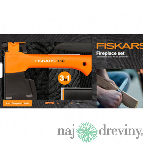 Set na oheň FISKARS sekera X5 + nôž + ostrič 1057913