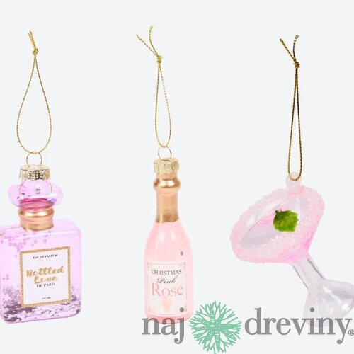 Sklenená vianočná ozdoba CINQUE