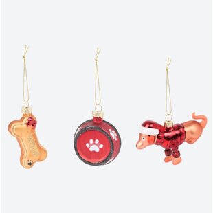 Sklenená vianočná ozdoba DOG