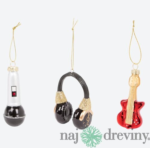 Sklenená vianočná ozdoba MUSIC
