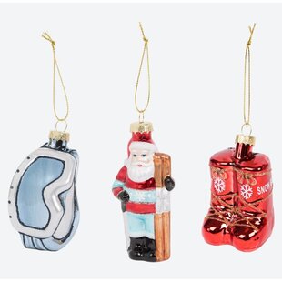 Sklenená vianočná ozdoba SNOW