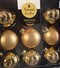 Sklenené vianočné gule - zlaté (18ks)