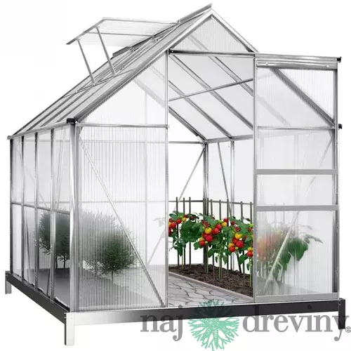 Skleník Greenhouse, Alu, PC 6 mm, 250x190x195 cm