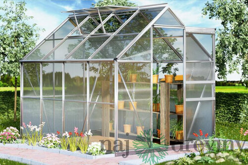 Skleník Greenhouse, Alu, PC 6 mm, 250x190x195 cm