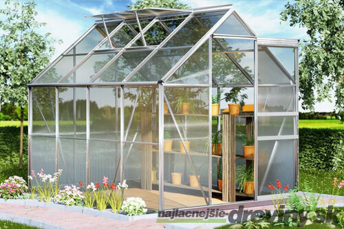 Skleník Greenhouse, Alu, PC 6 mm, 250x190x195 cm
