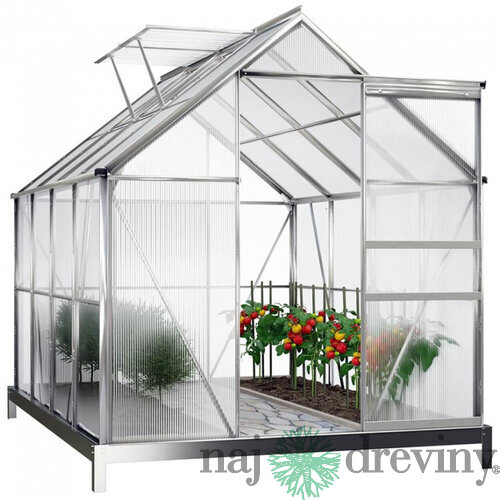 Skleník Greenhouse, Alu, PC 6 mm, 250x190x195 cm