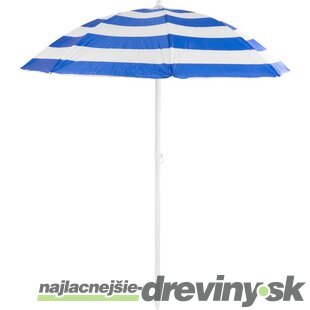 Slnečník DALIA 180 cm, 32/32 mm, s naklápacím kĺbom, modro-biely, plážový