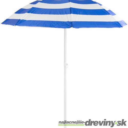 Slnečník DALIA 180 cm, 32/32 mm, s naklápacím kĺbom, modro-biely, plážový